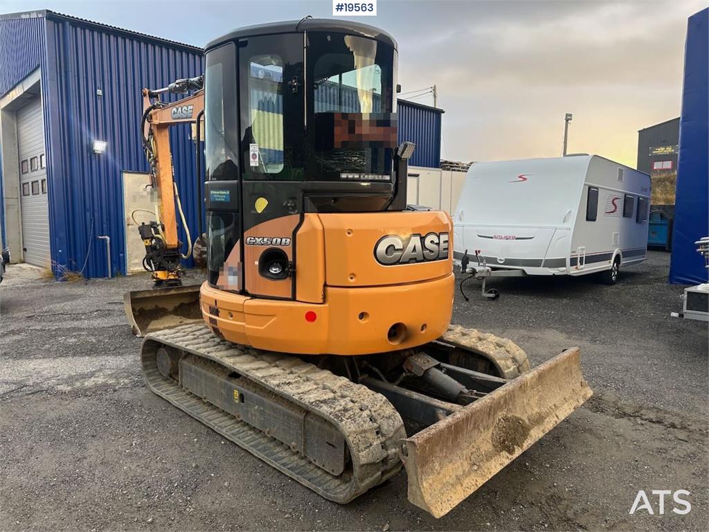 CASE CX50B excavator w/rototilt, hammer, grapple and 3
