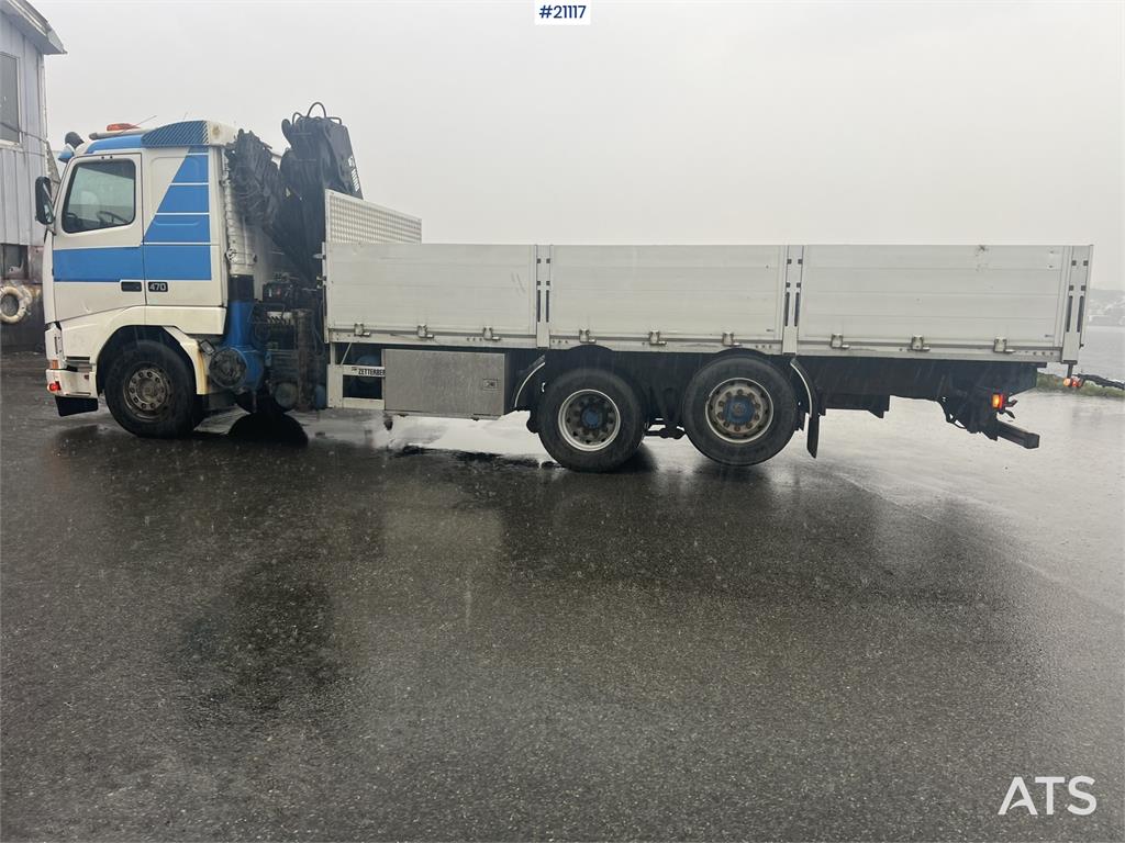 Volvo FH16 flatbed truck w/ 20t/m hiab crane WATCH VIDEO