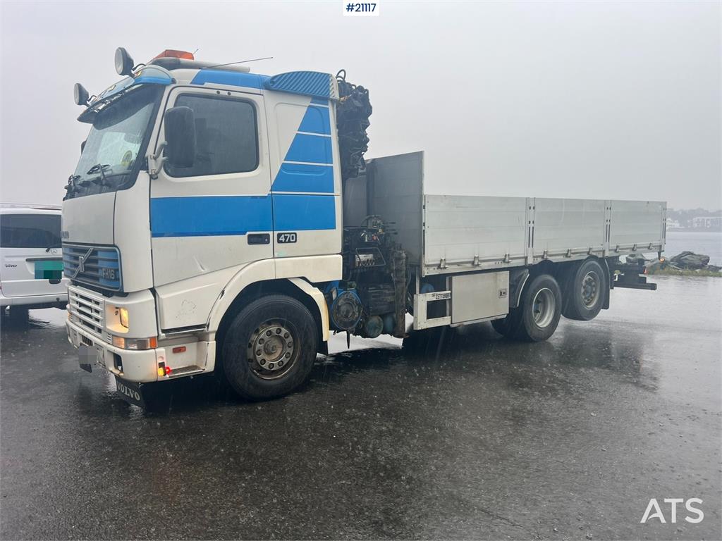 Volvo FH16 flatbed truck w/ 20t/m hiab crane WATCH VIDEO