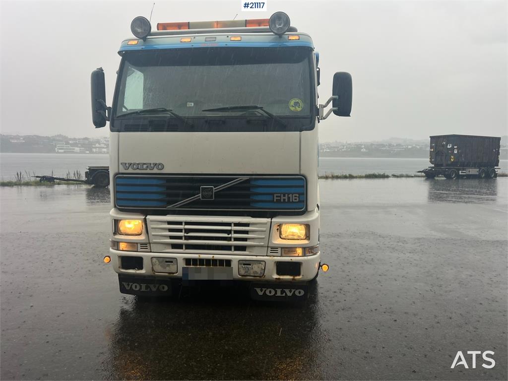 Volvo FH16 flatbed truck w/ 20t/m hiab crane WATCH VIDEO