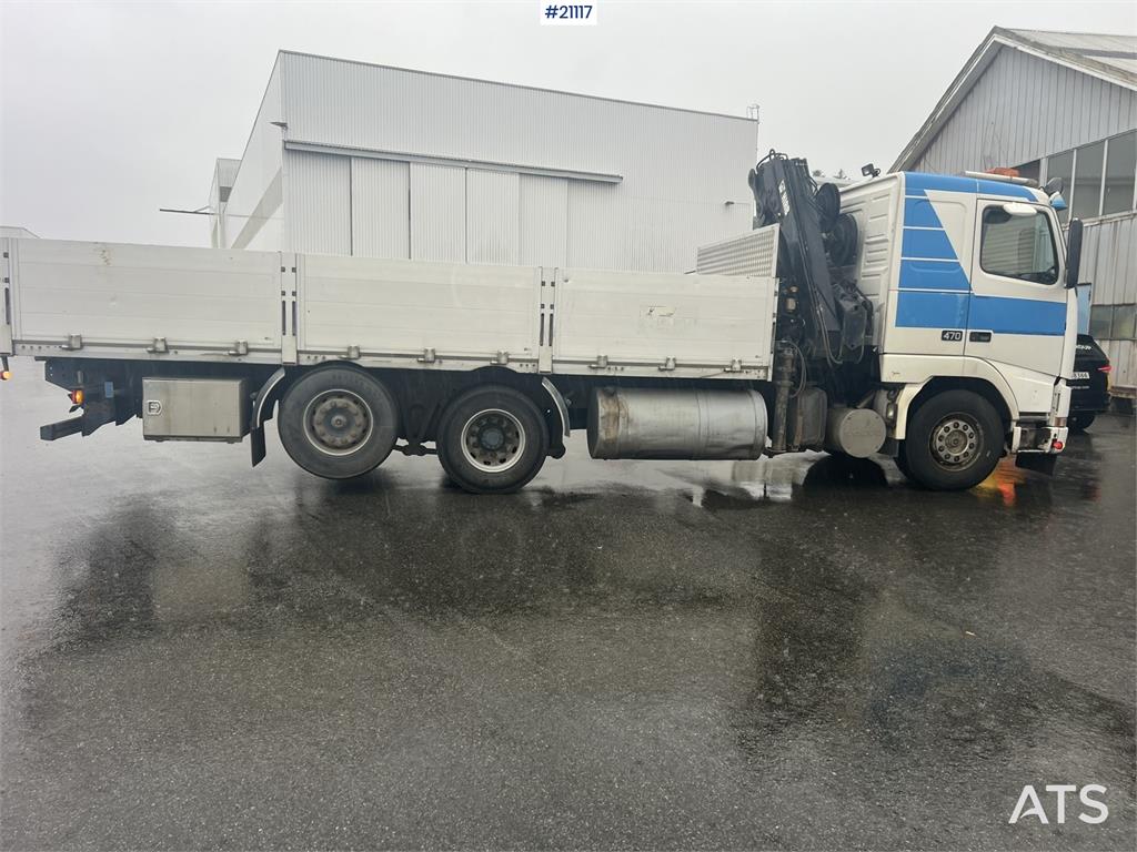 Volvo FH16 flatbed truck w/ 20t/m hiab crane WATCH VIDEO