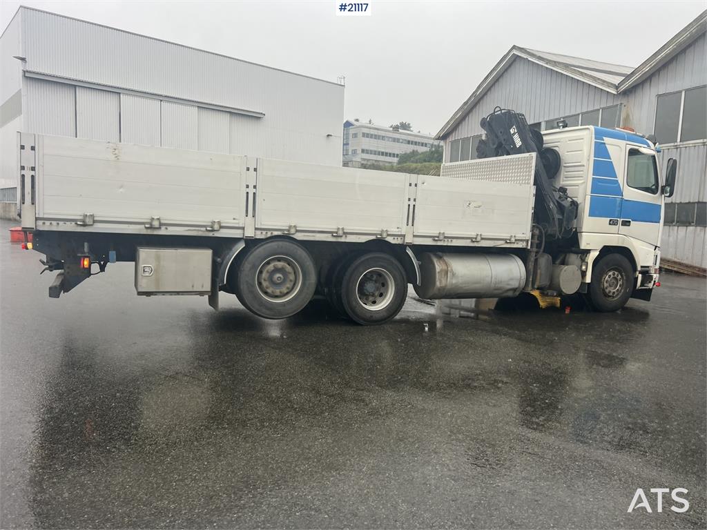 Volvo FH16 flatbed truck w/ 20t/m hiab crane WATCH VIDEO