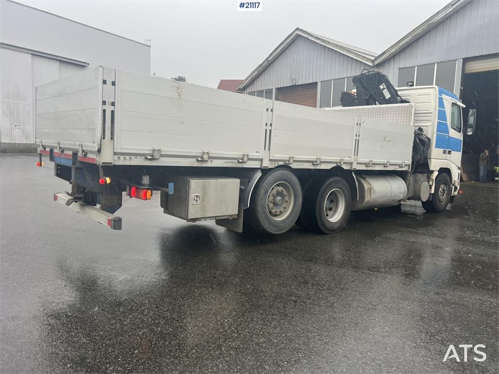 Volvo FH16 flatbed truck w/ 20t/m hiab crane WATCH VIDEO