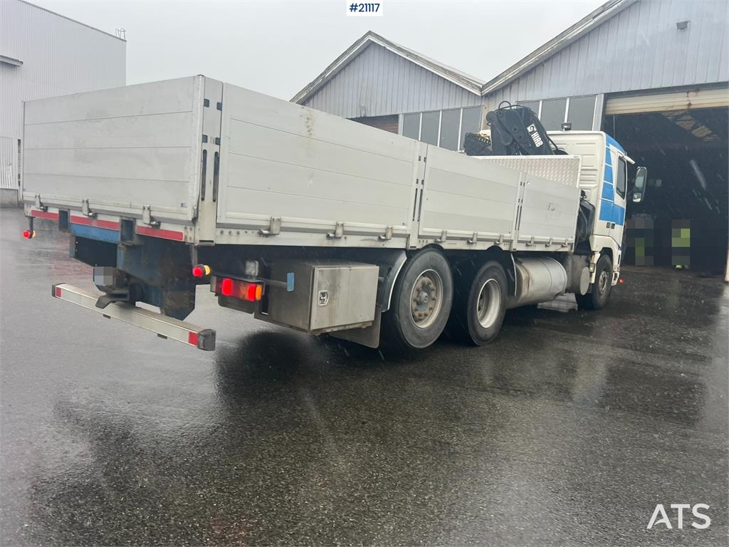 Volvo FH16 flatbed truck w/ 20t/m hiab crane WATCH VIDEO