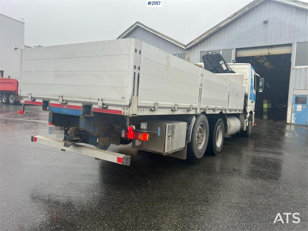 Volvo FH16 flatbed truck w/ 20t/m hiab crane WATCH VIDEO