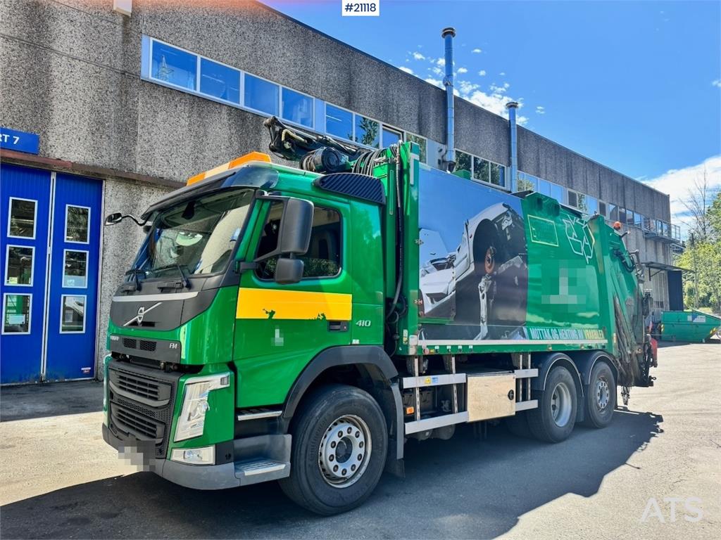 Volvo FM410 6x2 1 Chamber Waste Truck w/ Crane.
