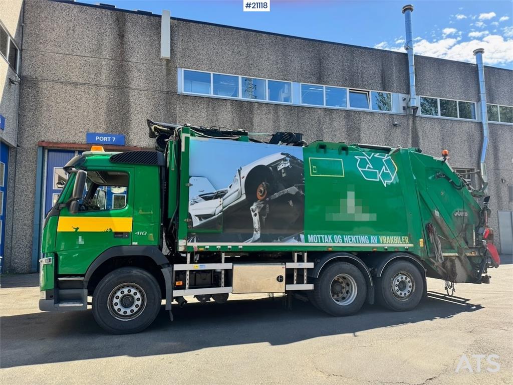 Volvo FM410 6x2 1 Chamber Waste Truck w/ Crane.