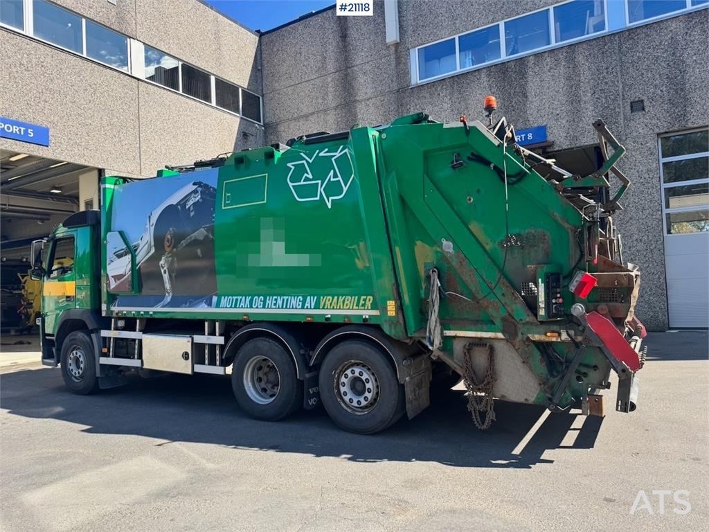 Volvo FM410 6x2 1 Chamber Waste Truck w/ Crane.