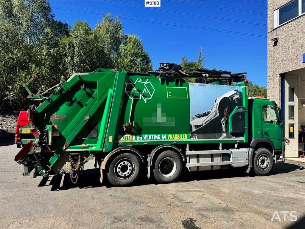 Volvo FM410 6x2 1 Chamber Waste Truck w/ Crane.