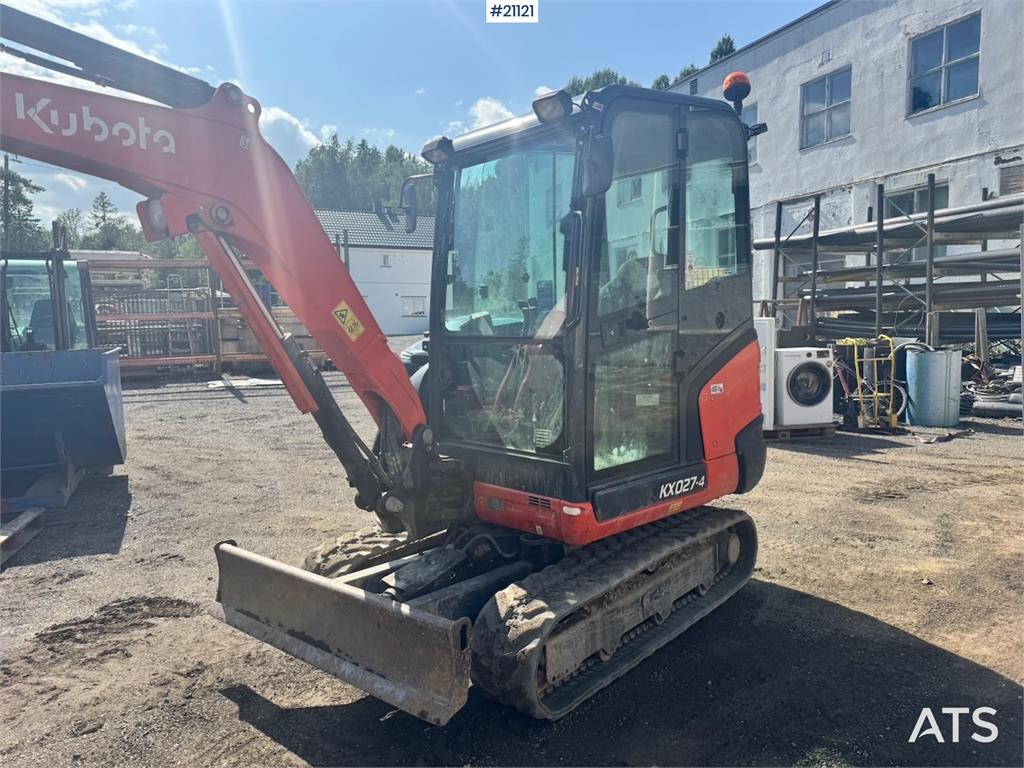 Kubota KX027-4 Mini Excavator w/ 2 buckets.