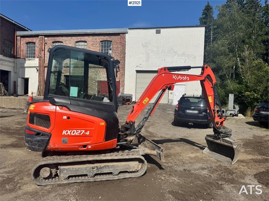 Kubota KX027-4 Mini Excavator w/ 2 buckets.