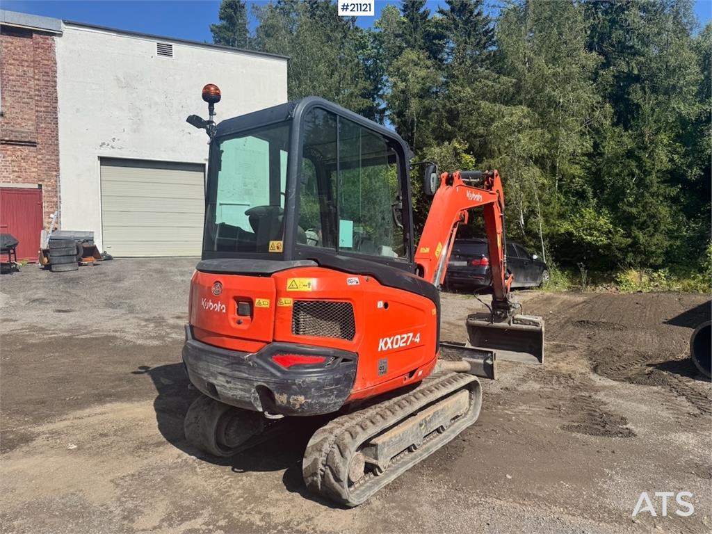 Kubota KX027-4 Mini Excavator w/ 2 buckets.