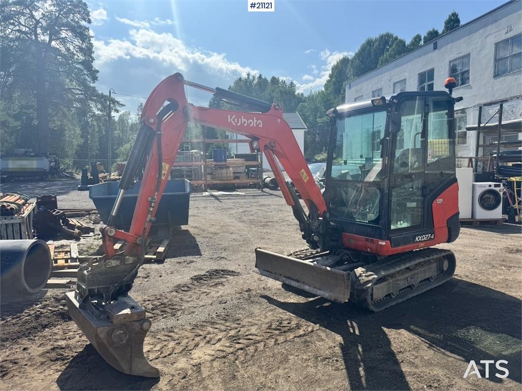 Kubota KX027-4 Mini Excavator w/ 2 buckets.