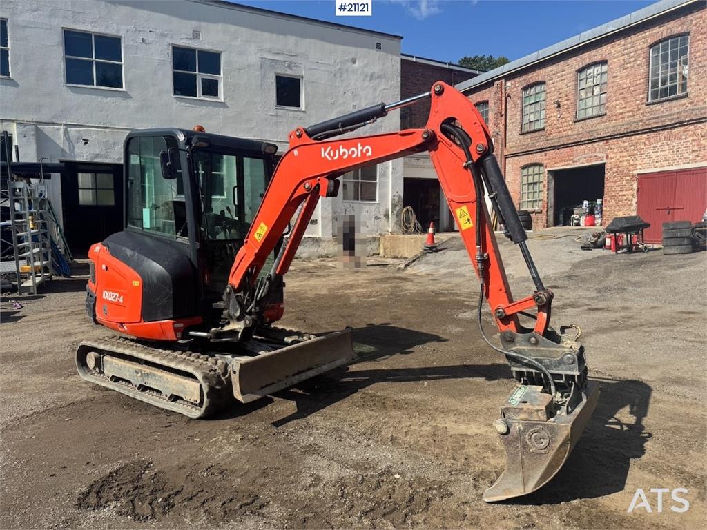 Kubota KX027-4 Mini Excavator w/ 2 buckets.