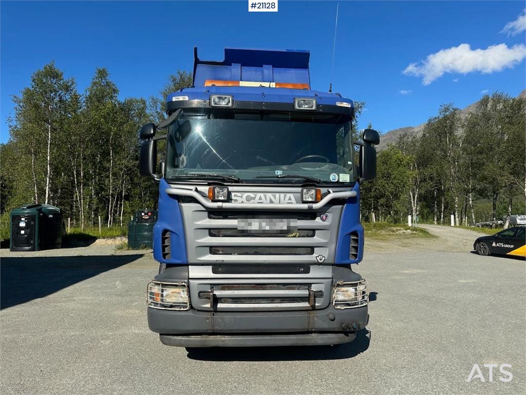 Scania R500 6x2 snow rigged tipper truck w/ plate and und