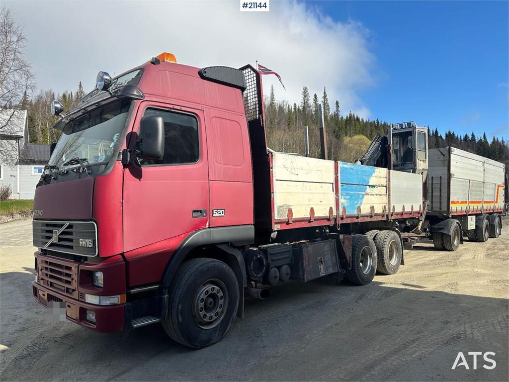 Volvo FH 16 6x4 timber truck w/ 1983 Briab grain trailer