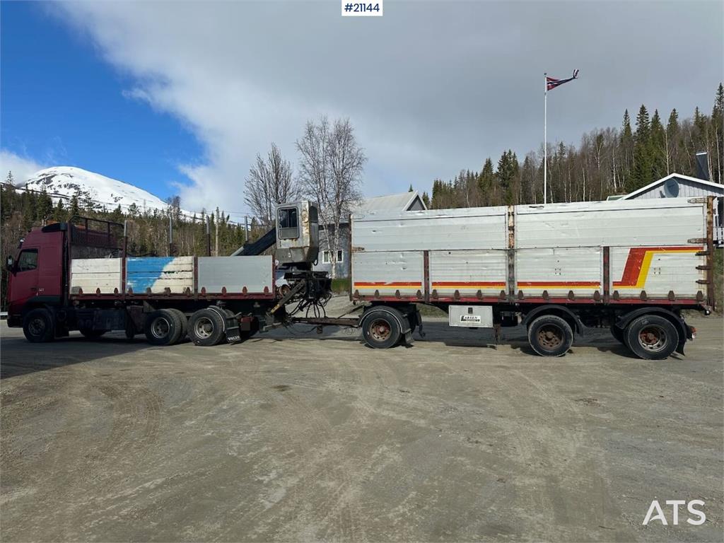 Volvo FH 16 6x4 timber truck w/ 1983 Briab grain trailer