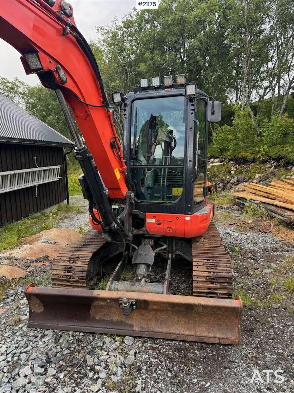 Kubota U55-4 Beltegraver m/ 2 skuffer, klype og pigghamme