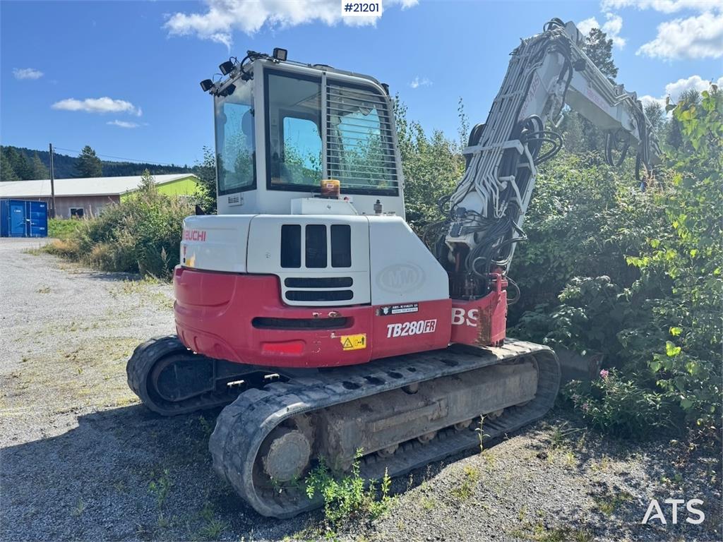 Takeuchi TB280FR Tracked excavator w/ Rototilt and 2 bucket