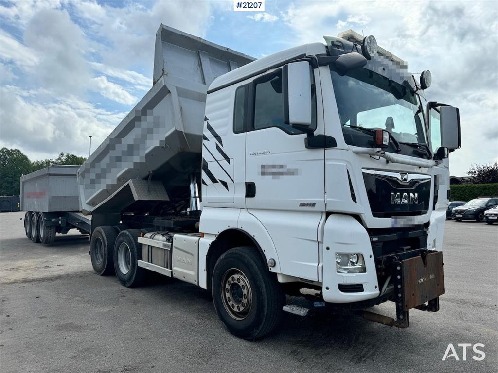 MAN TGX 26.580 6x4 snow rigged tipper truck.