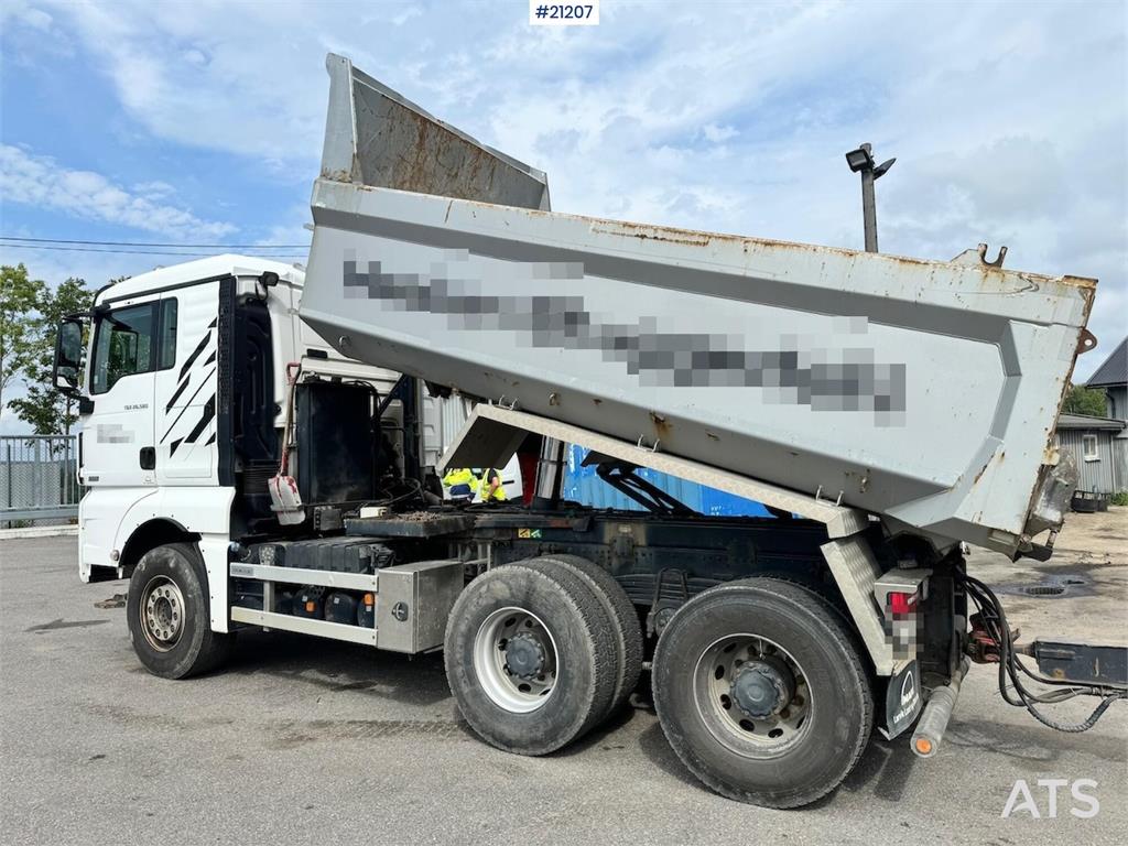 MAN TGX 26.580 6x4 snow rigged tipper truck.