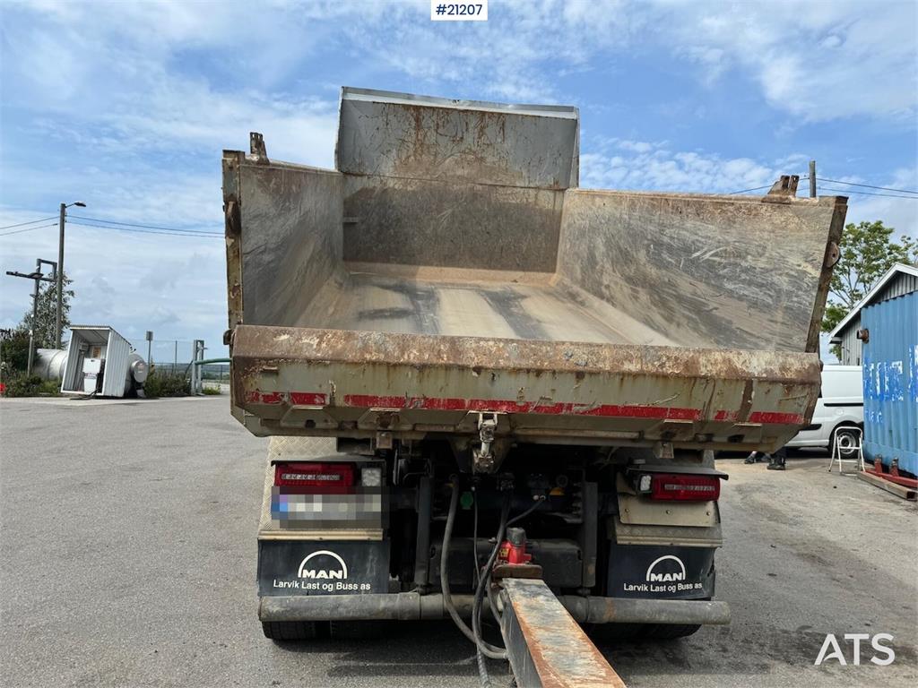 MAN TGX 26.580 6x4 snow rigged tipper truck.