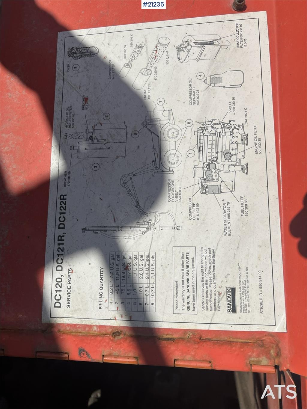 Sandvik dc122R Drilling Rig