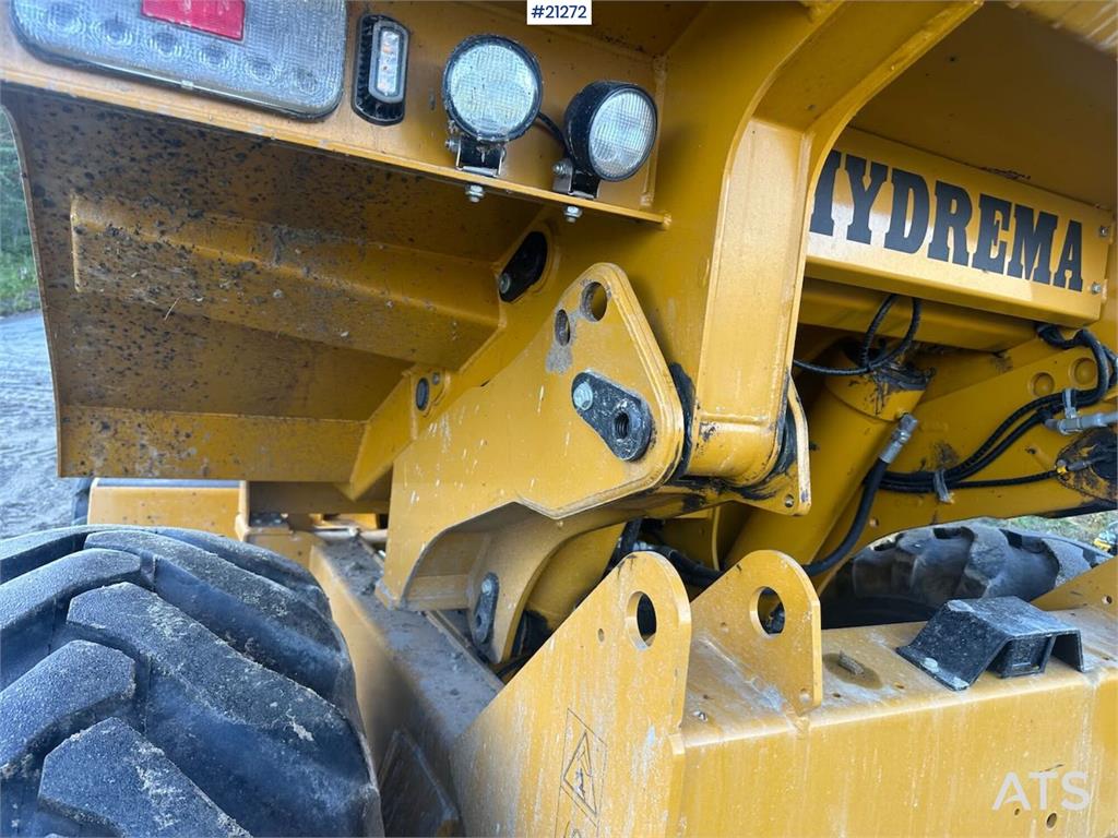 Hydrema 912GS dump truck w/white signs. WATCH VIDEO.