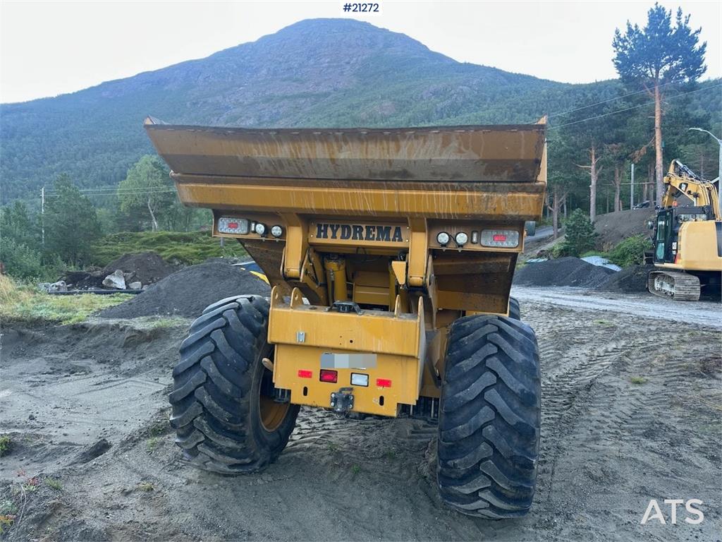 Hydrema 912GS dump truck w/white signs. WATCH VIDEO.