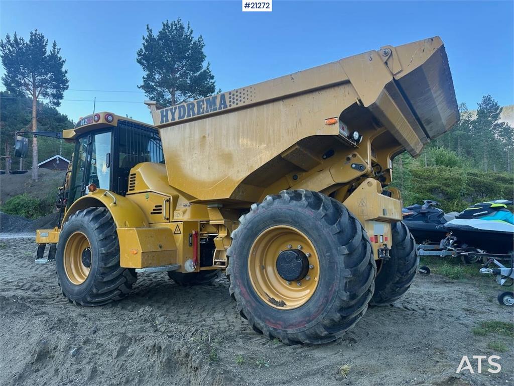 Hydrema 912GS dump truck w/white signs. WATCH VIDEO.