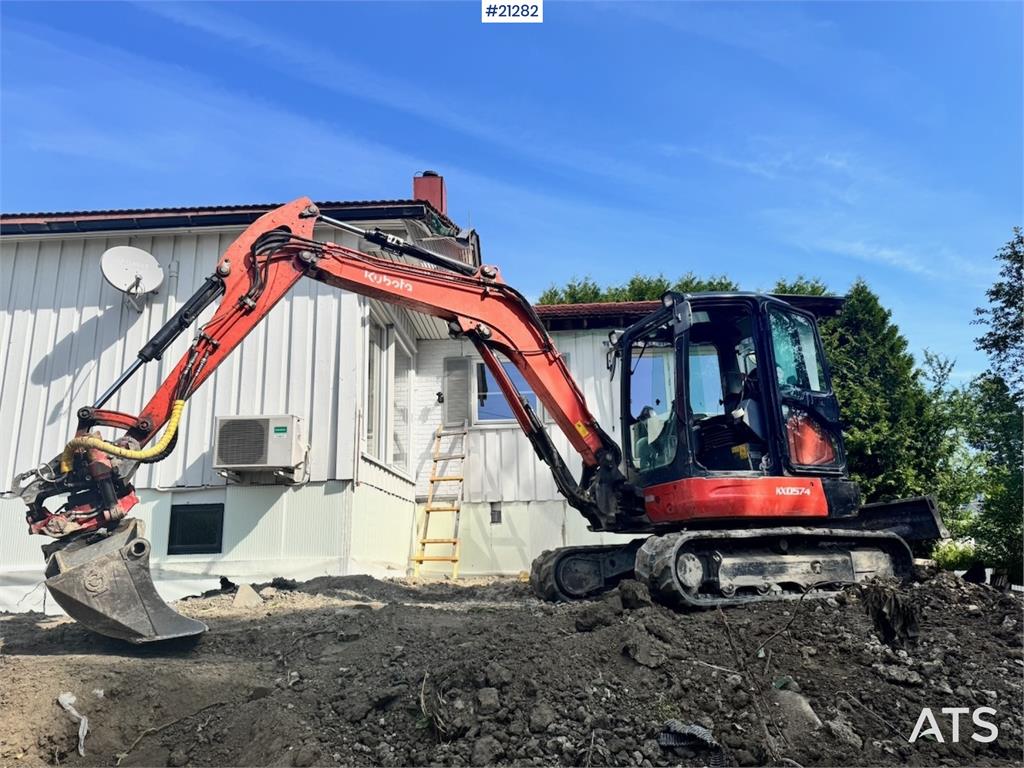 Kubota KX057-4 Tracked excavator w/ Rototilt and 2 bucket