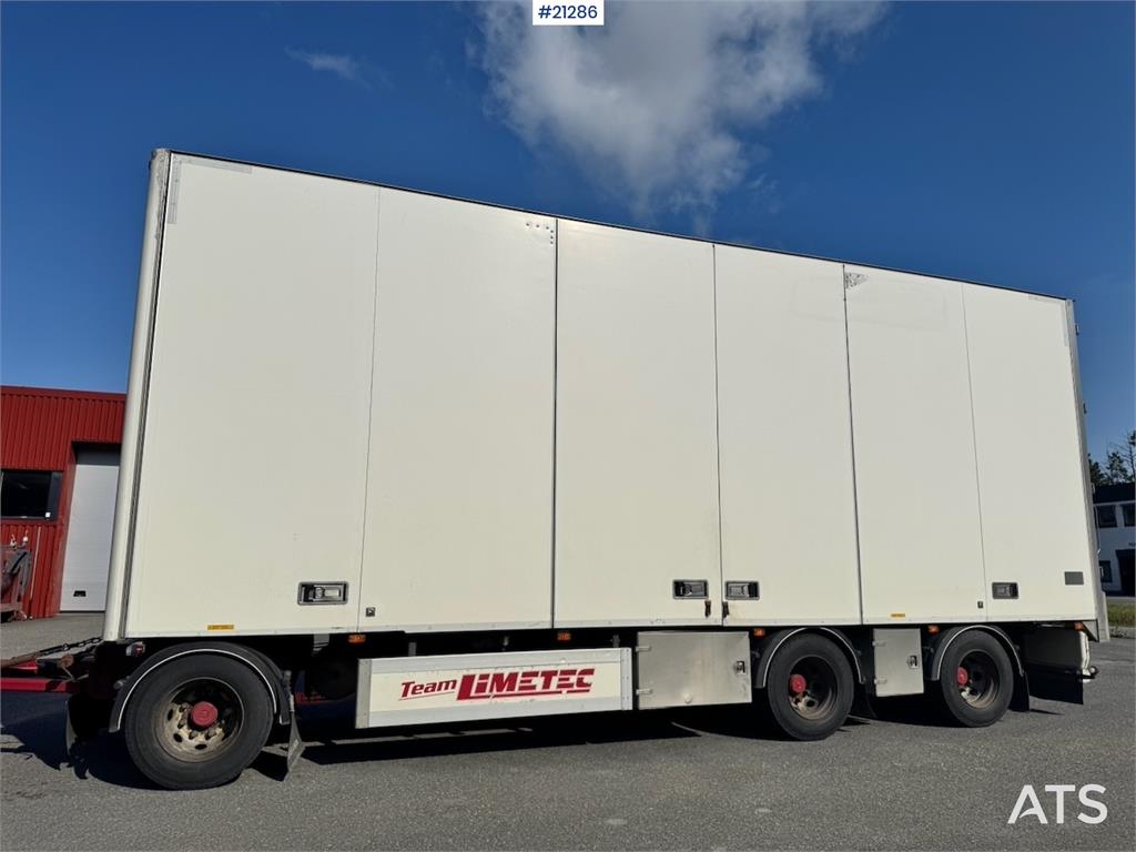 Limetec Box trailer. Full side opening.