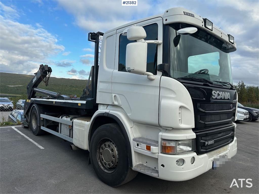 Scania P280 4x2 skip loader. Recently EU approved.