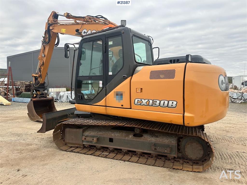 CASE CX130B excavator w/rototilt and two buckets. WATCH