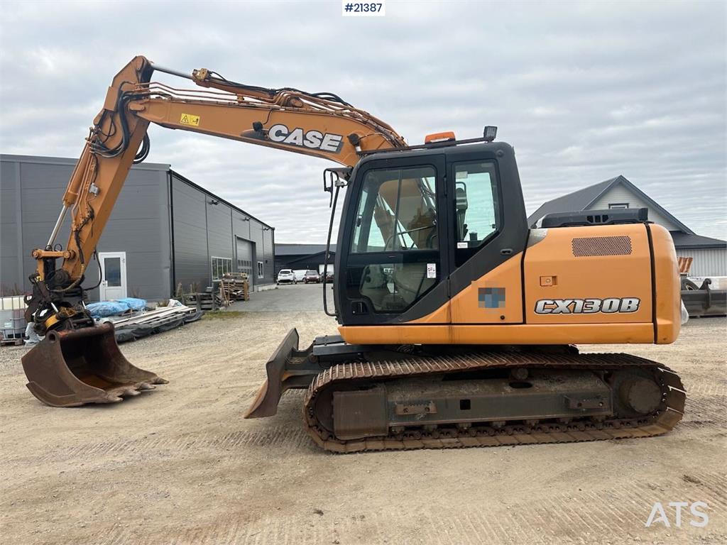 CASE CX130B excavator w/rototilt and two buckets. WATCH
