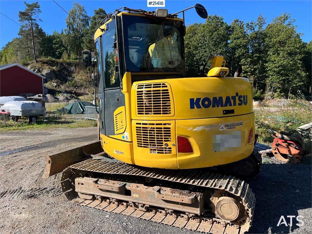 Komatsu PC78us Excavator w/ Rototilt, sanding bucket, narr