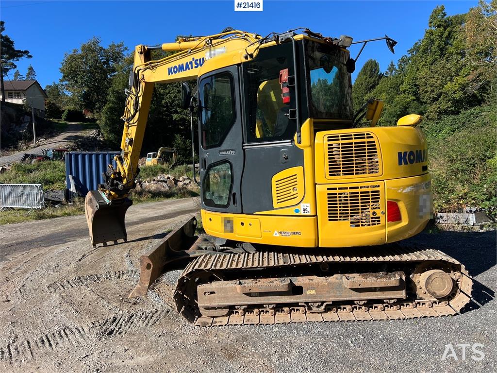 Komatsu PC78us Excavator w/ Rototilt, sanding bucket, narr