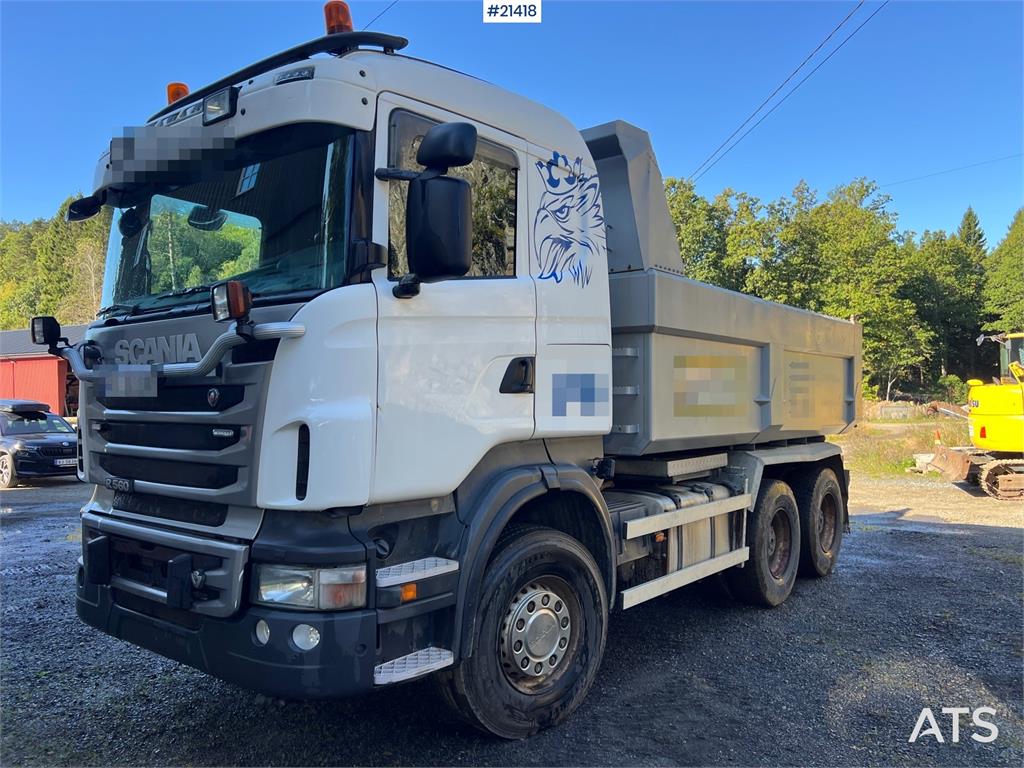 Scania R560 Plow rigged tipper truck w/ plow attachment