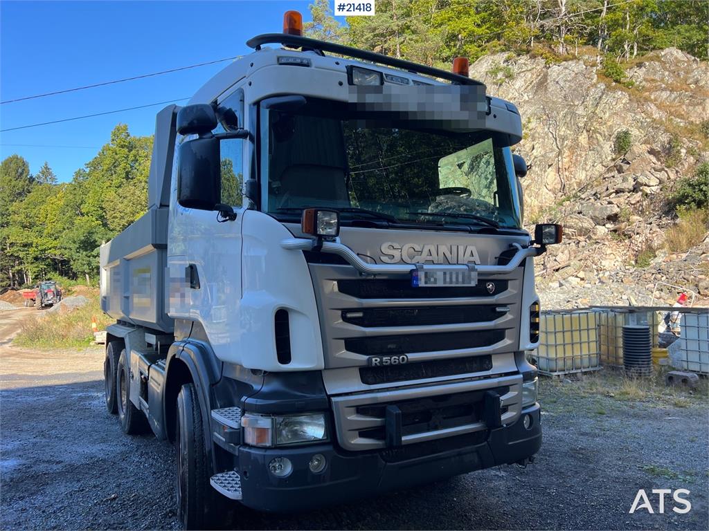 Scania R560 Plow rigged tipper truck w/ plow attachment