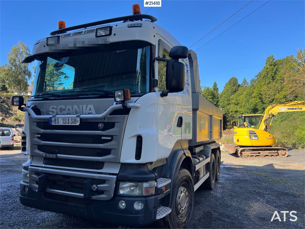 Scania R560 Plow rigged tipper truck w/ plow attachment