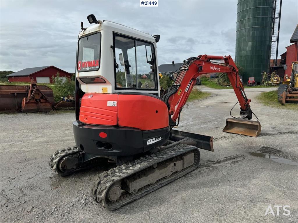 Kubota U35-3 Tracked excavator w/ 3 buckets WATCH VIDEO