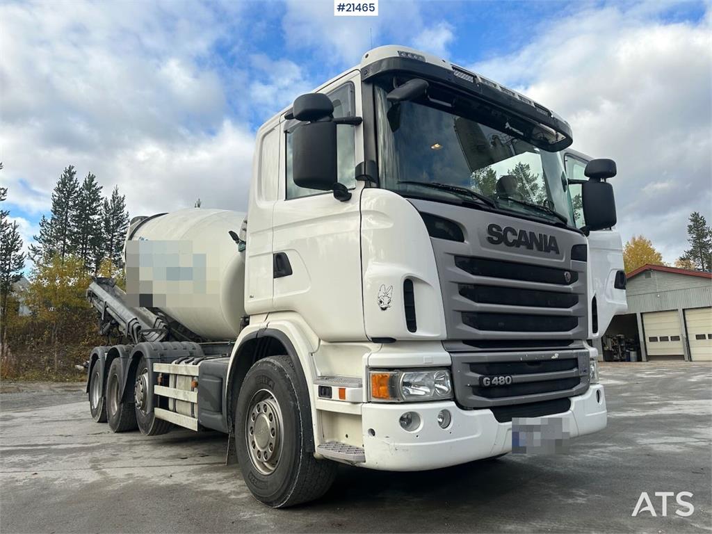 Scania G480 8x2 concrete truck w/ Saraka building and cro