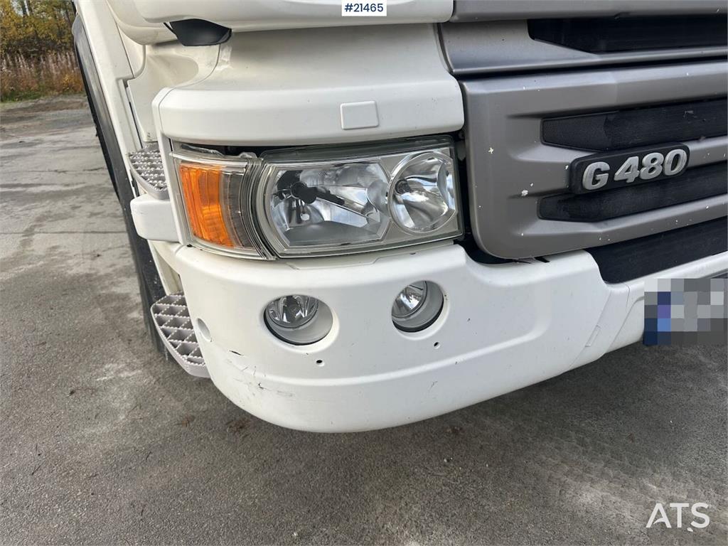 Scania G480 8x2 concrete truck w/ Saraka building and cro