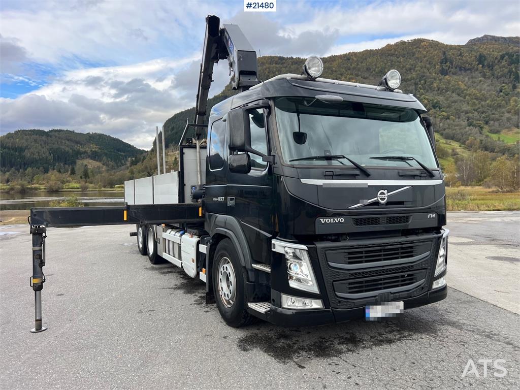 Volvo FM460 6x2 Crane Truck w/ 26t/m HMF crane
