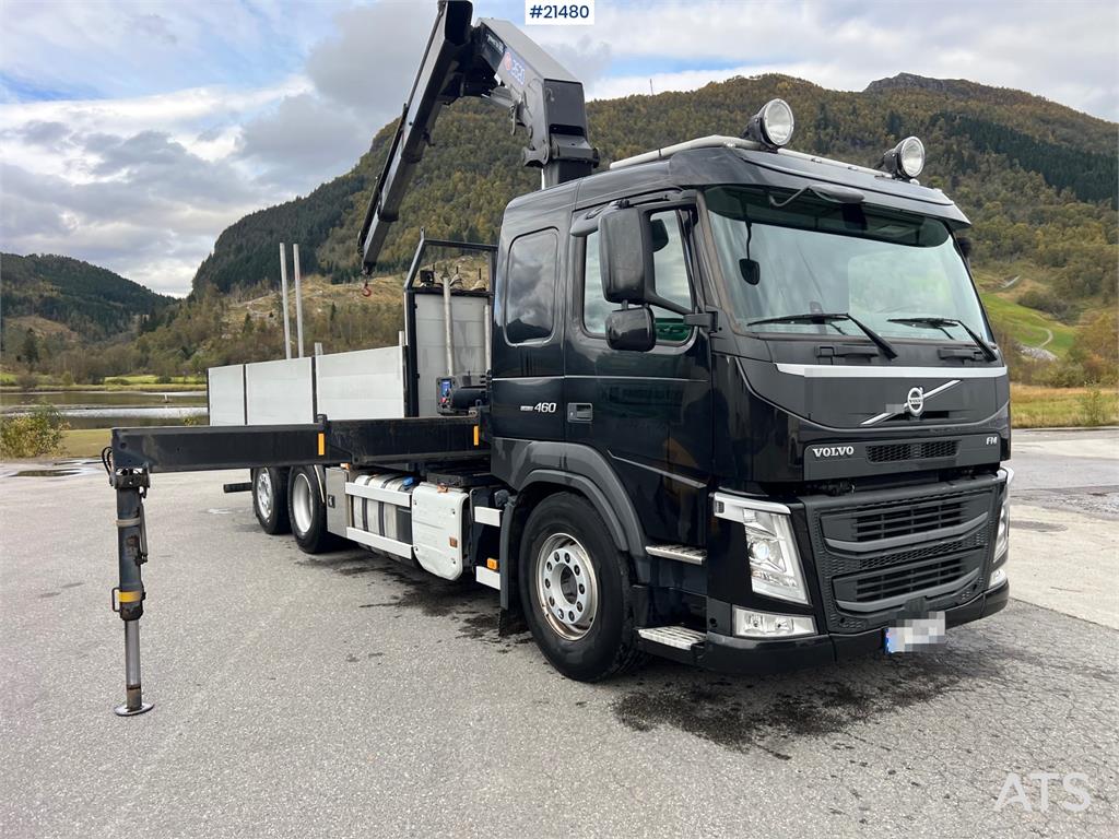 Volvo FM460 6x2 Crane Truck w/ 26t/m HMF crane