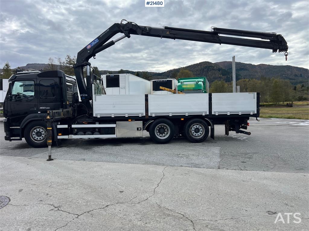 Volvo FM460 6x2 Crane Truck w/ 26t/m HMF crane