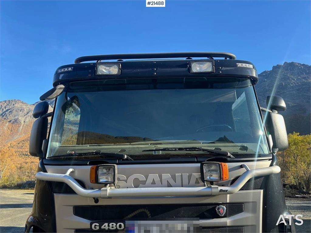 Scania G480 6x4 snow rigged tipper truck w/ two sets of t