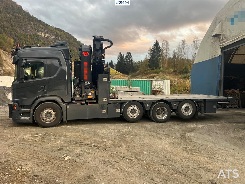 Scania G560 8x2 pusher crane truck w/ onspot, 2023 50t/m