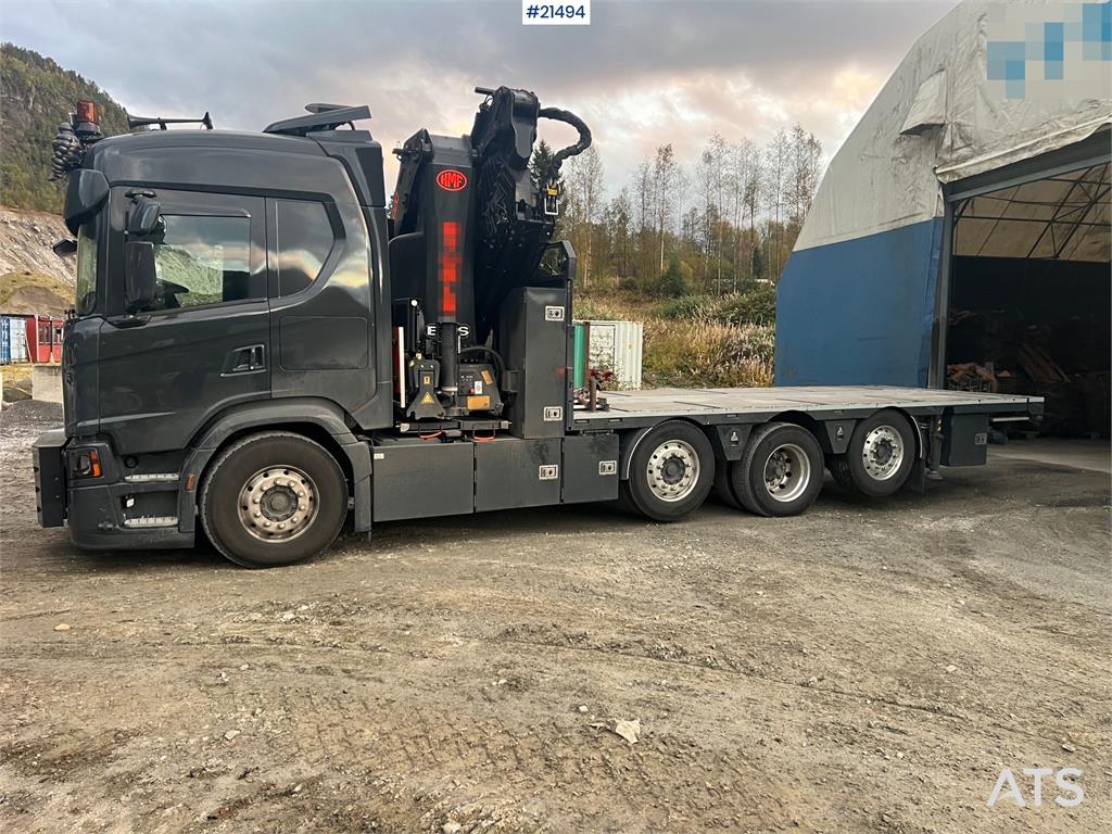 Scania G560 8x2 pusher crane truck w/ onspot, 2023 50t/m