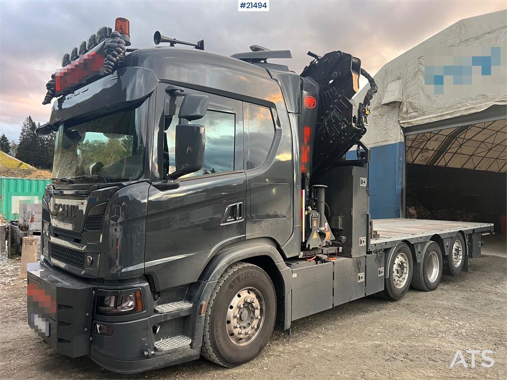 Scania G560 8x2 pusher crane truck w/ onspot, 2023 50t/m